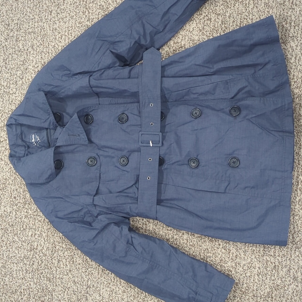 LL Bean Primaloft Trenchcoat Raincoat Waterproof Removable Liner Small Petite